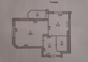 Продаж 1к квартири 42.3 кв. м на вул. Тролейбусна, Дружба.Тернопіль