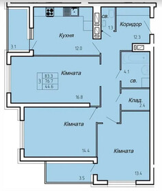 Продаж 3к квартири 83 кв. м на вул. Полковника Данила Нечая